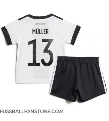 Deutschland Thomas Muller #13 Replik Heimtrikot Kinder WM 2022 Kurzarm (+ Kurze Hosen)